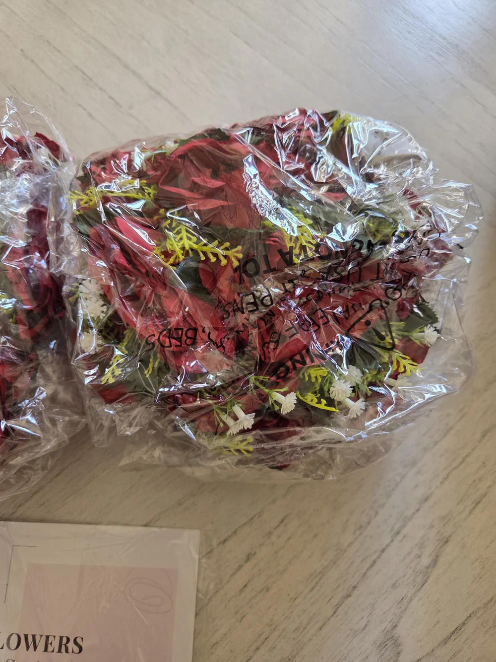 Blosmon Rose Flower Balls For Table Centerpieces, Crimson, 2 Pcs, Reusable